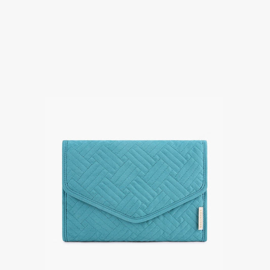 Turquoise Sieradentasje – Compacte Envelop Sieraden Organizer voor Reizen