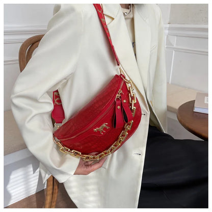 Luxe Crossbody Heuptas met Gouden Ketting – Trendy & Praktisch