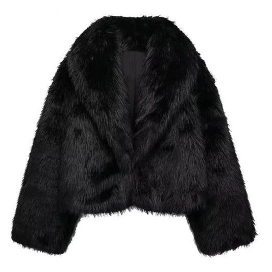 Dames Faux Fur Jas – Elegante Warme Winterjas met Luxe Look