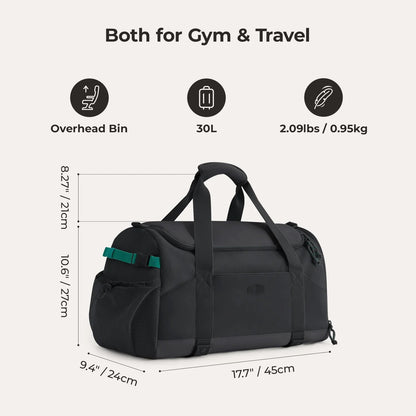 Beige Duffeltas 36L – Waterafstotende Sport- & Reistas met Schoenenvak en Meerdere Vakken voor Gym & Reizen