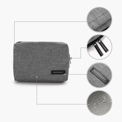 Grijze Tech Organizer – Waterdichte Kabeltas voor Reizen en Dagelijks Gebruik