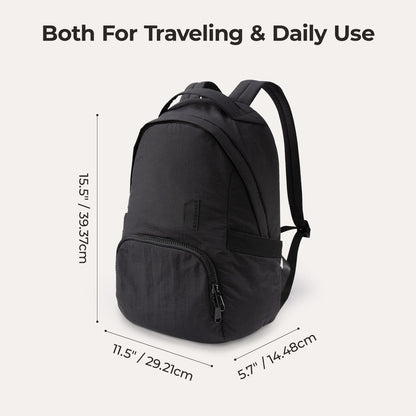 Lichtroze Rugzak met Meerdere Vakken – Comfortabel & Waterafstotend voor School, Werk of Reizen
