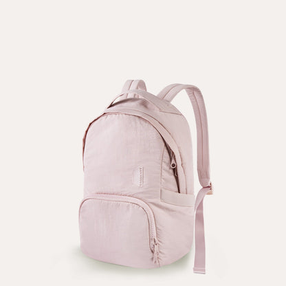 Lichtroze Rugzak met Meerdere Vakken – Comfortabel & Waterafstotend voor School, Werk of Reizen