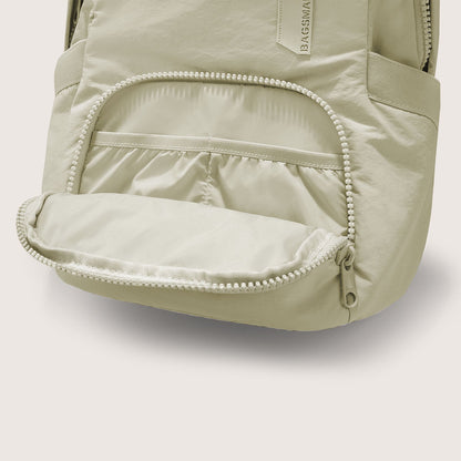 Lichtroze Rugzak met Meerdere Vakken – Comfortabel & Waterafstotend voor School, Werk of Reizen
