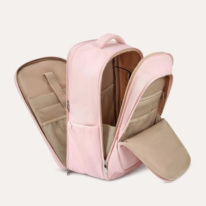 Luxe Roze Rugzak – Waterafstotende Laptop & Schooltas met USB-aansluiting