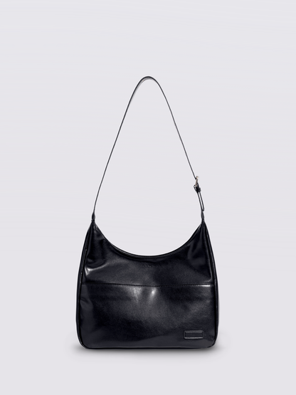Zwarte Schoudertas – Minimalistisch & Ruim Design van Vegan Leer
