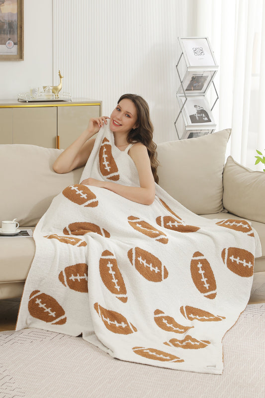 Voetbal Patroon Luxe Zachte Fleece Deken – Sportief & Comfortabel Plaid 130x150cm