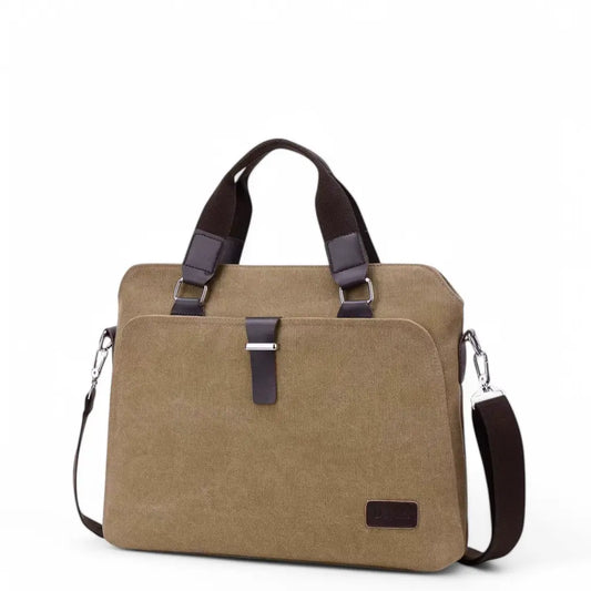 Canvas Laptoptas Bruin – Lichtgewicht & Duurzaam