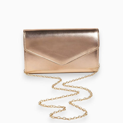 Metallic Envelope Clutch met Ketting – Elegant & Tijdloos