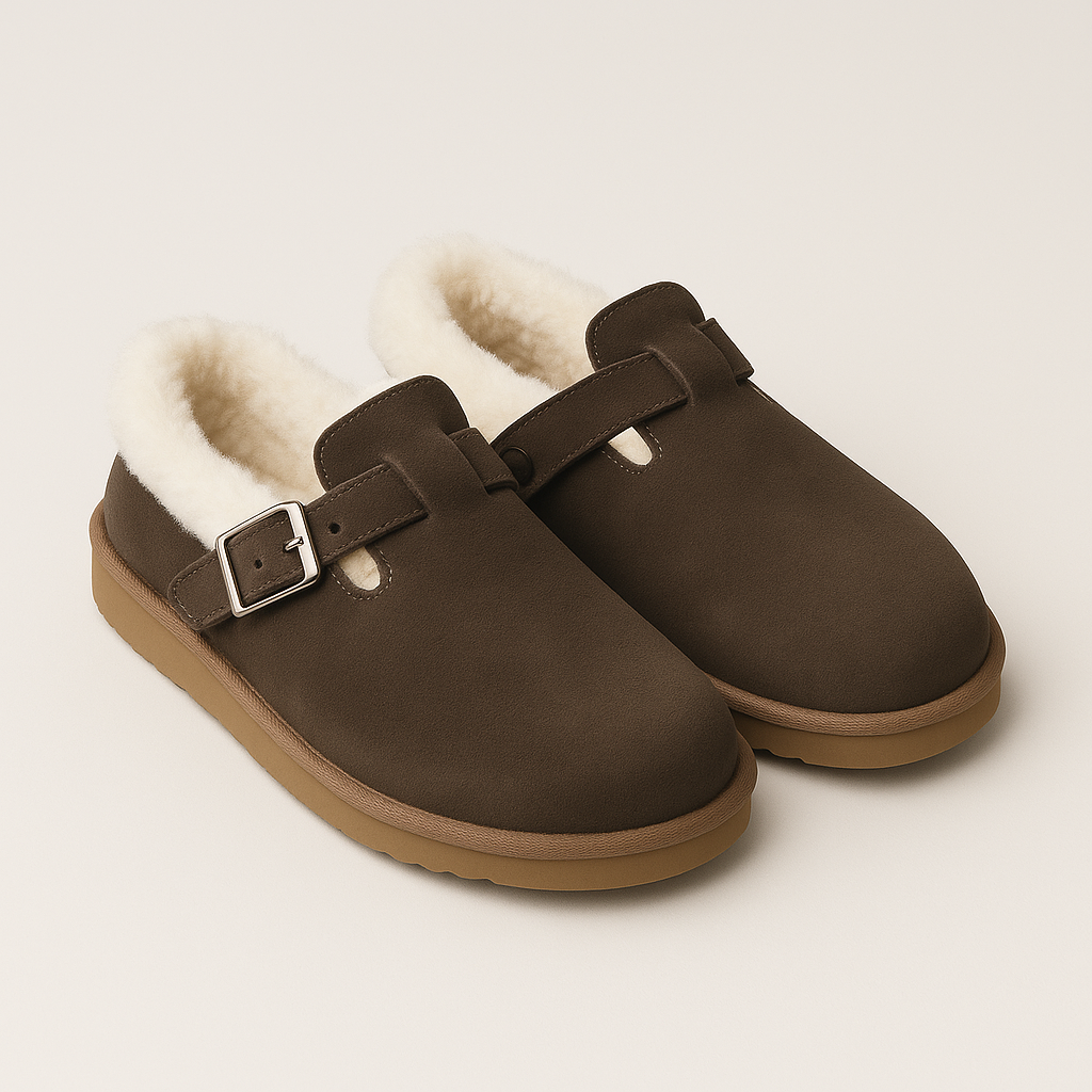 Warme Fleece Instappers Dames – Comfortabele Sandalen met Zachte Voering