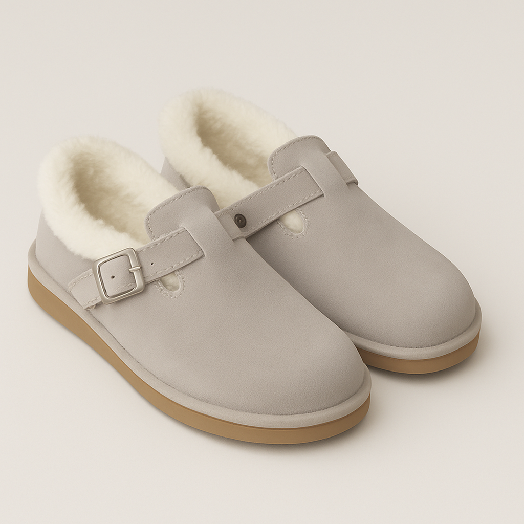 Warme Fleece Instappers Dames – Comfortabele Sandalen met Zachte Voering