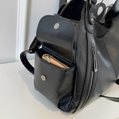 Dames Leren Schoudertas – Ruime Hobo Bag met Luxe Afwerking