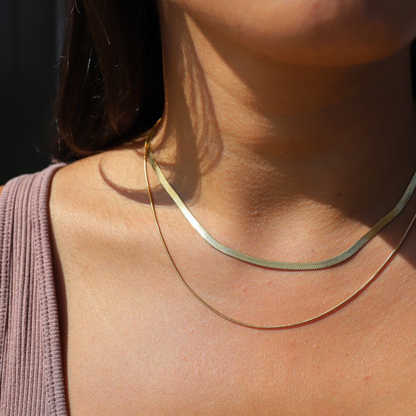 Goud Dubbele Ketting – Snake Chain & Fijne Layer - Waterbestendig & Tijdloos