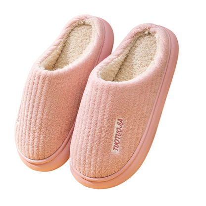Dames Slip-In Pantoffels – Warme Huisschoenen met Platte Zool