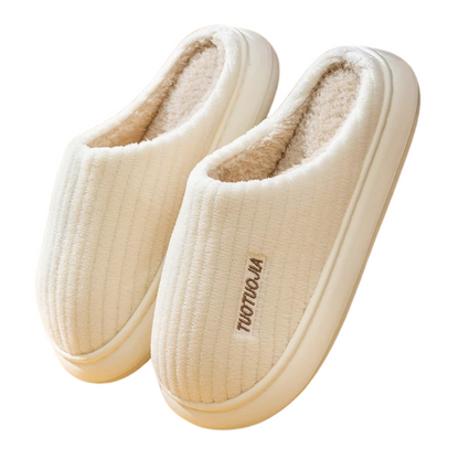 Dames Slip-In Pantoffels – Warme Huisschoenen met Platte Zool