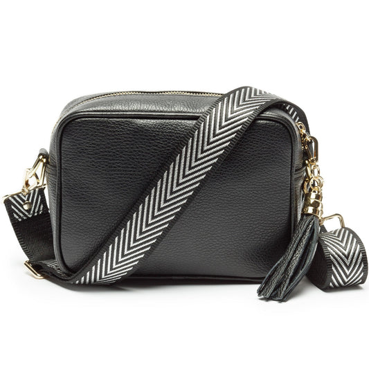 Zwarte Schoudertas Dames Crossbody met Verstelbare Band – Elegant & Tijdloos Design
