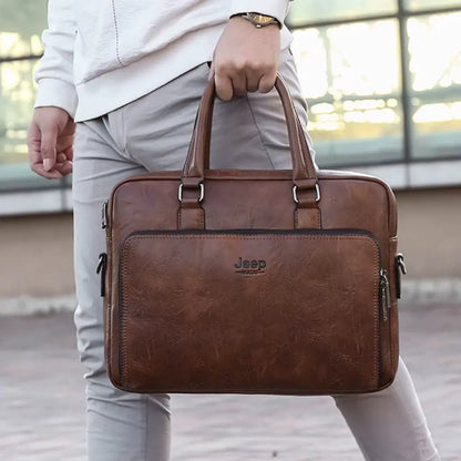 Exclusieve laptoptas heren 14 inch – Tijdloos & robuust