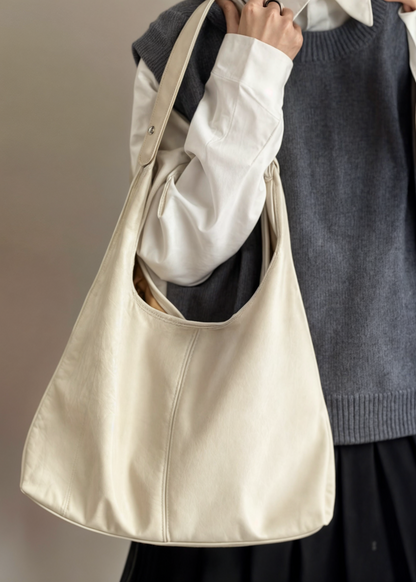 Ella Vegan Leather Tote Bag voor Vrouwen | Ruime PU Leren Schoudertas – Stijlvol & Duurzaam