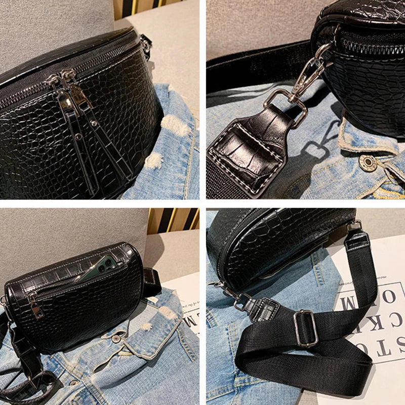 Croco Heuptas met Dubbele Rits – Trendy & Functioneel