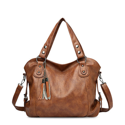 Luxe Dames Handtas – Ruime Schoudertas met Kwastjes
