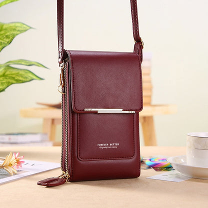 Forever Young Crossbody Telefoontas – Compacte Portemonnee Tas met Meerdere Vakken