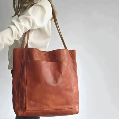 Leren Shopper Tas Dames – Ruime Schoudertas met Tijdloos Design