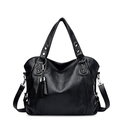 Luxe Dames Handtas – Ruime Schoudertas met Kwastjes