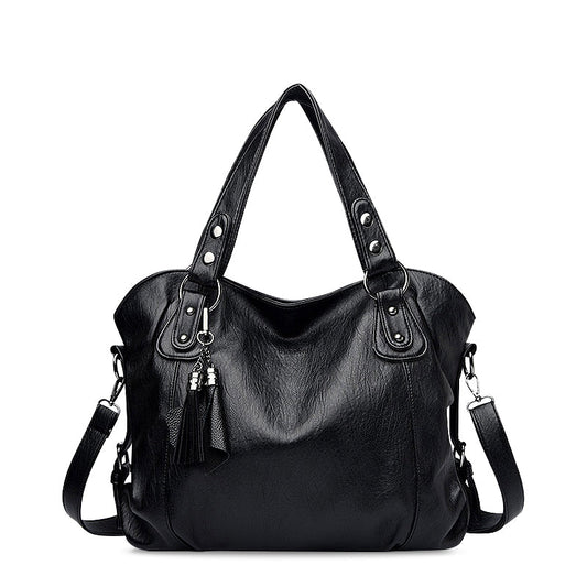 Luxe Dames Handtas – Ruime Schoudertas met Kwastjes