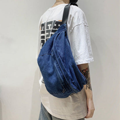 Denim Heuptas – Stoere Crossbody Tas van Spijkerstof met Ruim Vak
