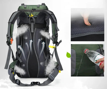 Waterdichte Outdoor Rugzak 70L – Lichtgewicht & Ruim
