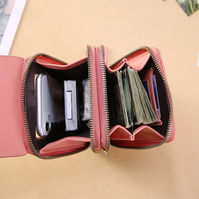 Forever Young Crossbody Telefoontas – Compacte Portemonnee Tas met Meerdere Vakken
