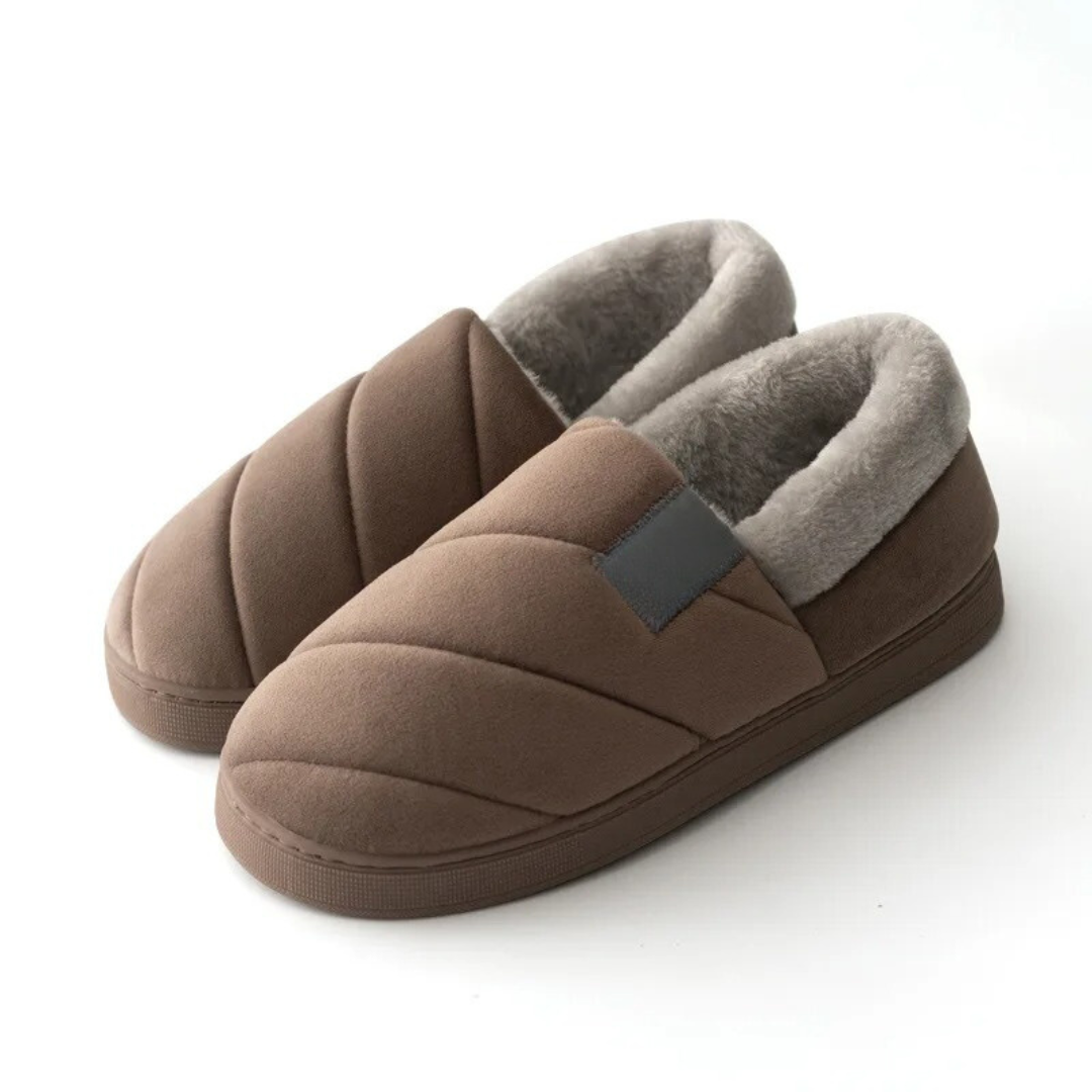 Heren Pantoffels met Gesloten Hiel – Warme Huisschoenen met Antislip Zool