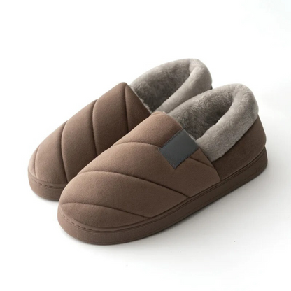 Heren Pantoffels met Gesloten Hiel – Warme Huisschoenen met Antislip Zool