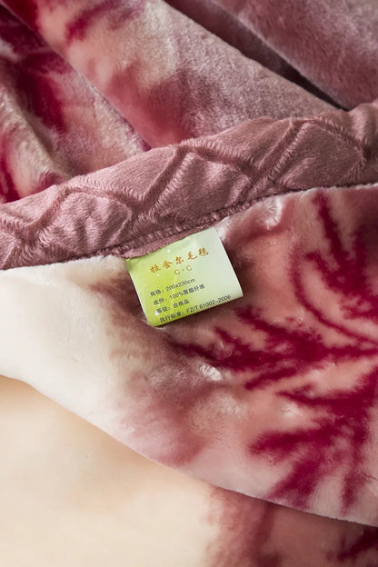 Luxe Fleece Deken met Bloemenprint – Zachte Warme Dekens voor Bed en Bank