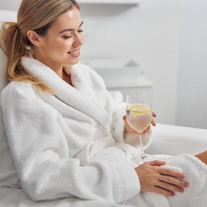 Luxe Katoenen Badjas – Unisex – Wit – Comfort & Kwaliteit