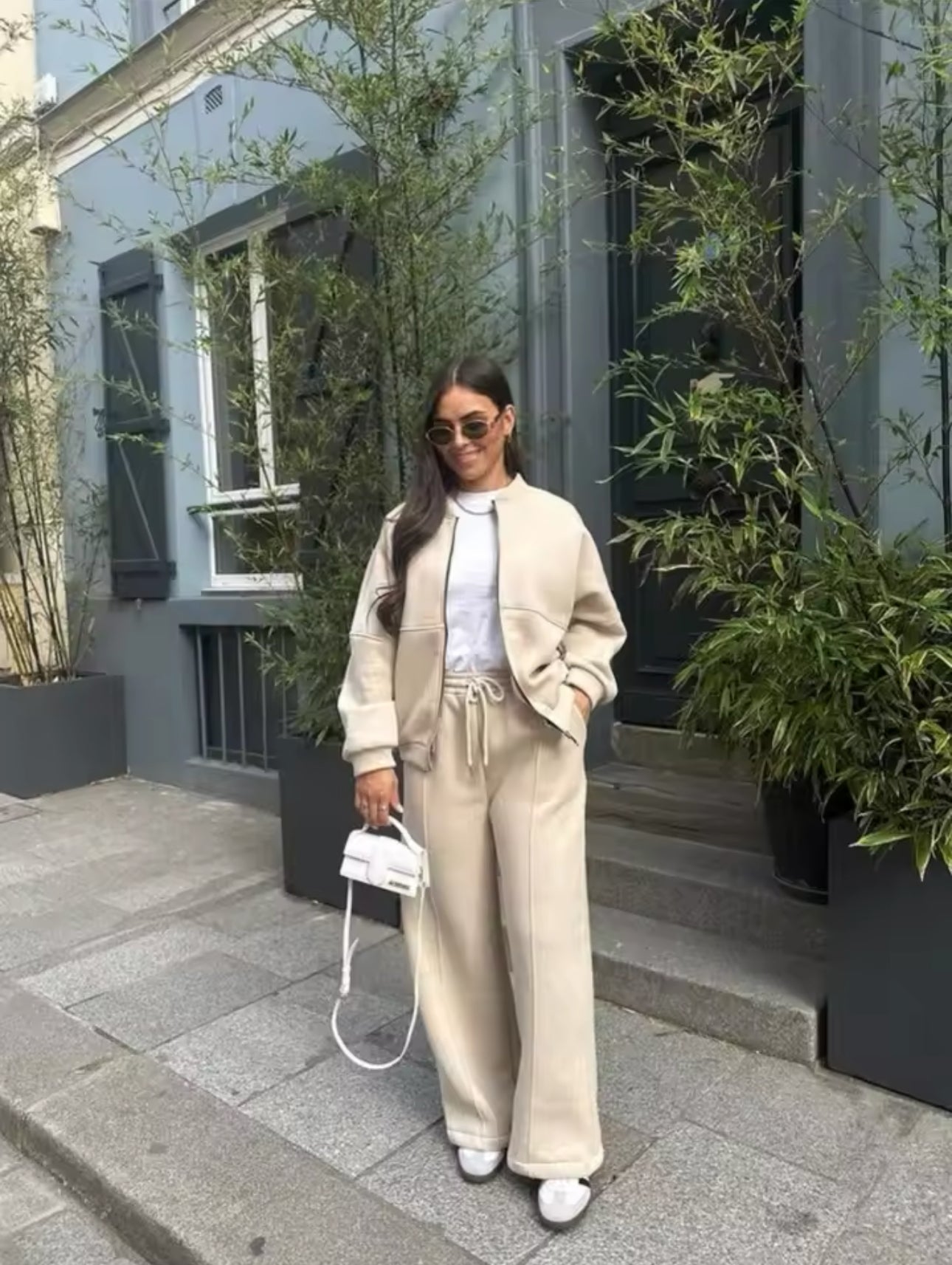 Oversized Damespak – Comfortabele Loungewear Set met Broek en Jasje