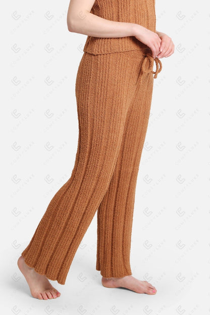 Luxe Geribde Loungebroek met Trekkoord – Zachte Comfort Fit