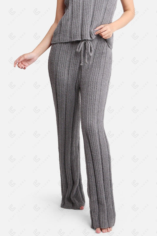 Luxe Geribde Loungebroek met Trekkoord – Zachte Comfort Fit