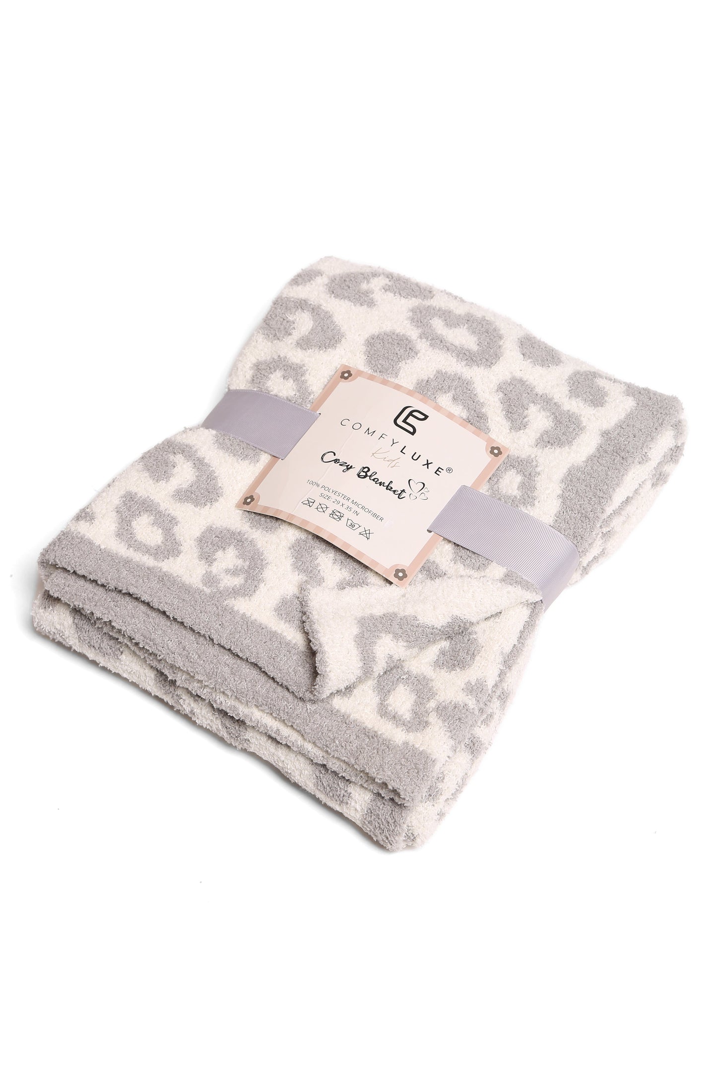 Kinderdeken met Luipaardprint – Zachte Luxe Fleece Plaid 74x89 cm