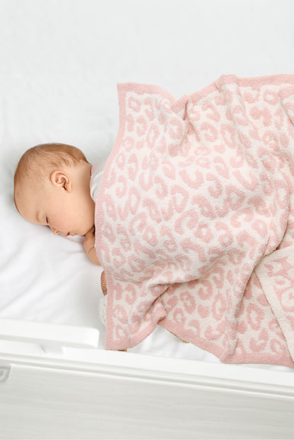Kinderdeken met Luipaardprint – Zachte Luxe Fleece Plaid 74x89 cm