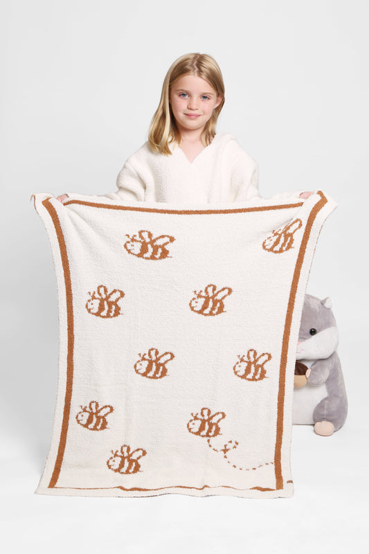 Kinderplaid – Zacht & Luxe Bijenpatroon