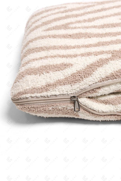 Zebra Print Luxe 2-in-1 Plaid & Kussen – Zachte Woondeken