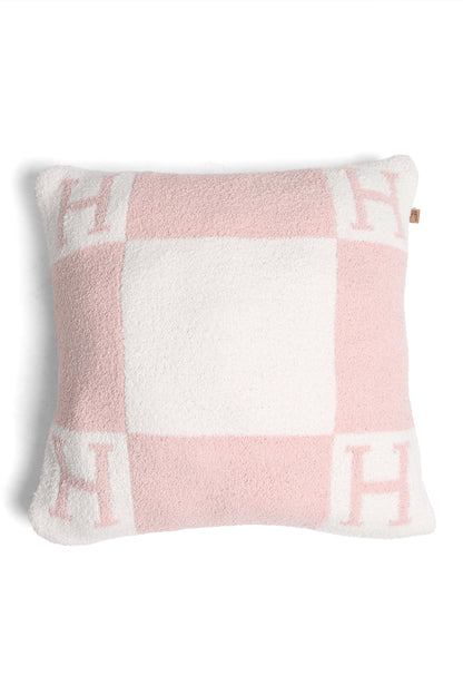 Luxe Kussenhoes met Letter H – Zachte Sierkussenhoes in Moderne Stijl