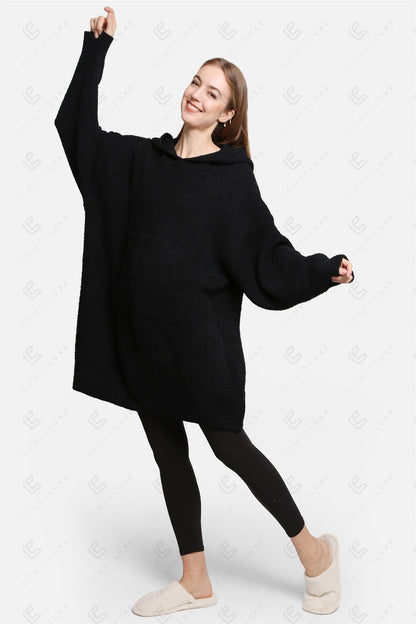 Oversized Dames Hoodie Deken – Zachte Wearable Blanket met Capuchon & Zak