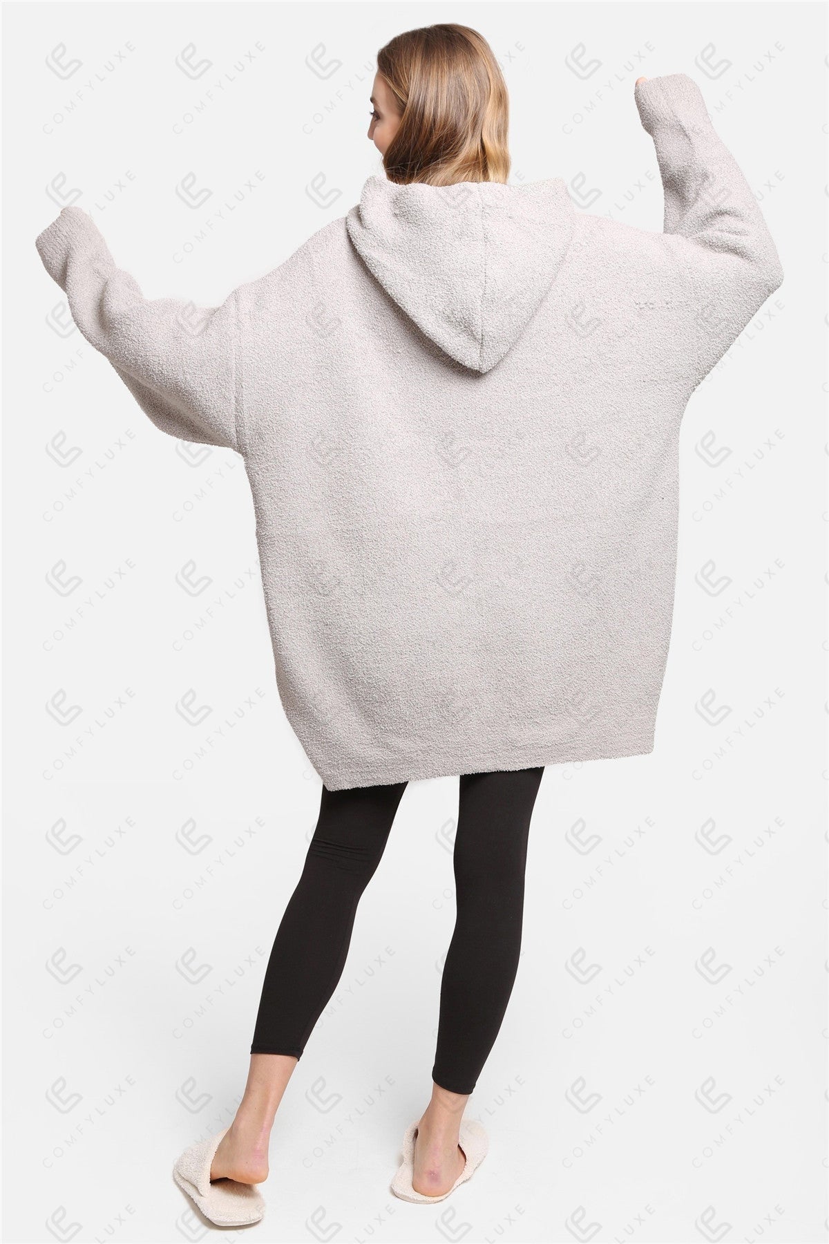 Oversized Dames Hoodie Deken – Zachte Wearable Blanket met Capuchon & Zak