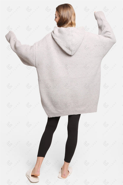 Oversized Dames Hoodie Deken – Zachte Wearable Blanket met Capuchon & Zak