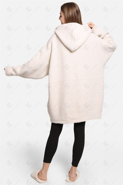 Oversized Dames Hoodie Deken – Zachte Wearable Blanket met Capuchon & Zak