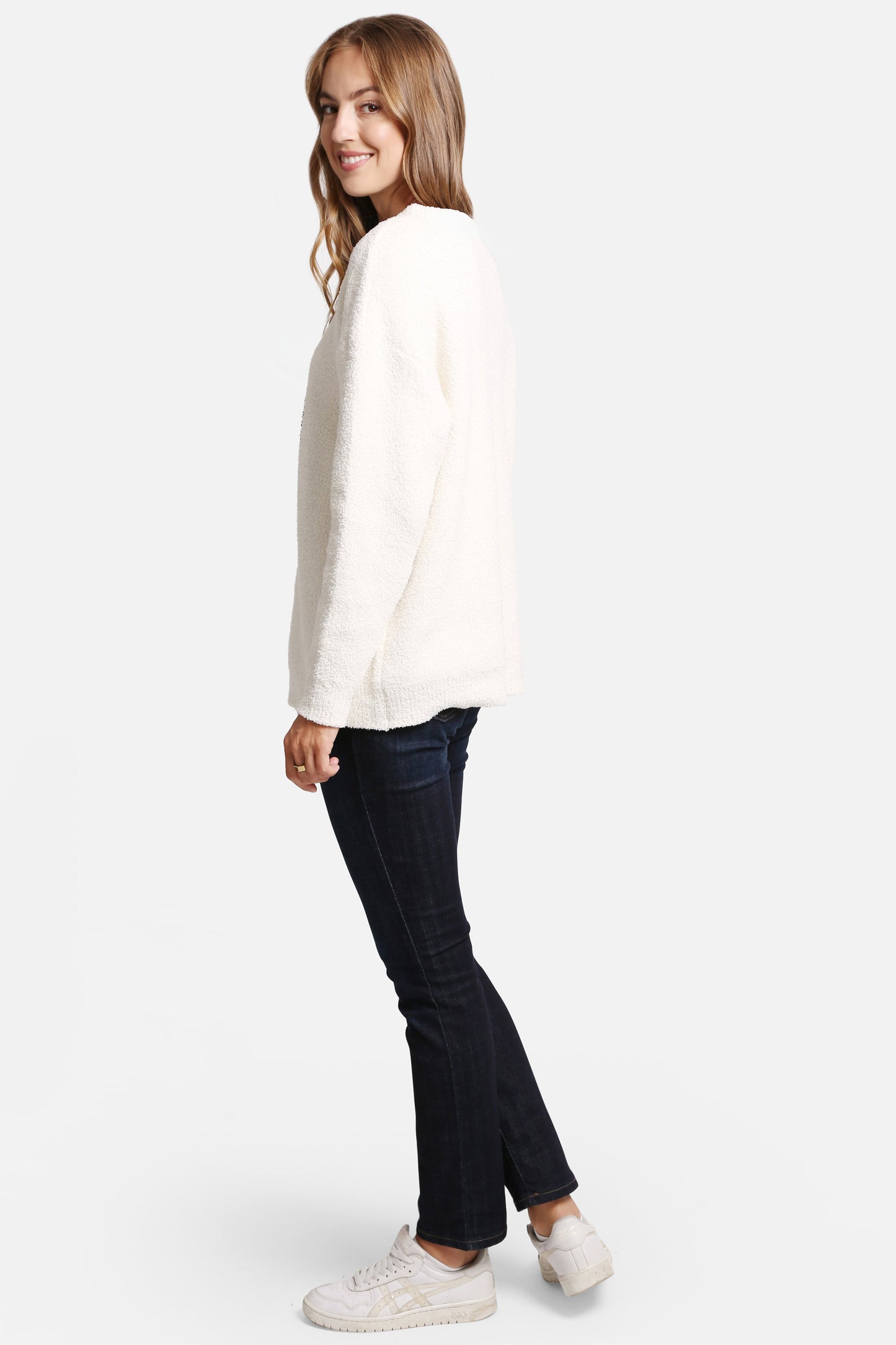 Happy Face Lounge Sweater – Zachte Trui met Smiley Print