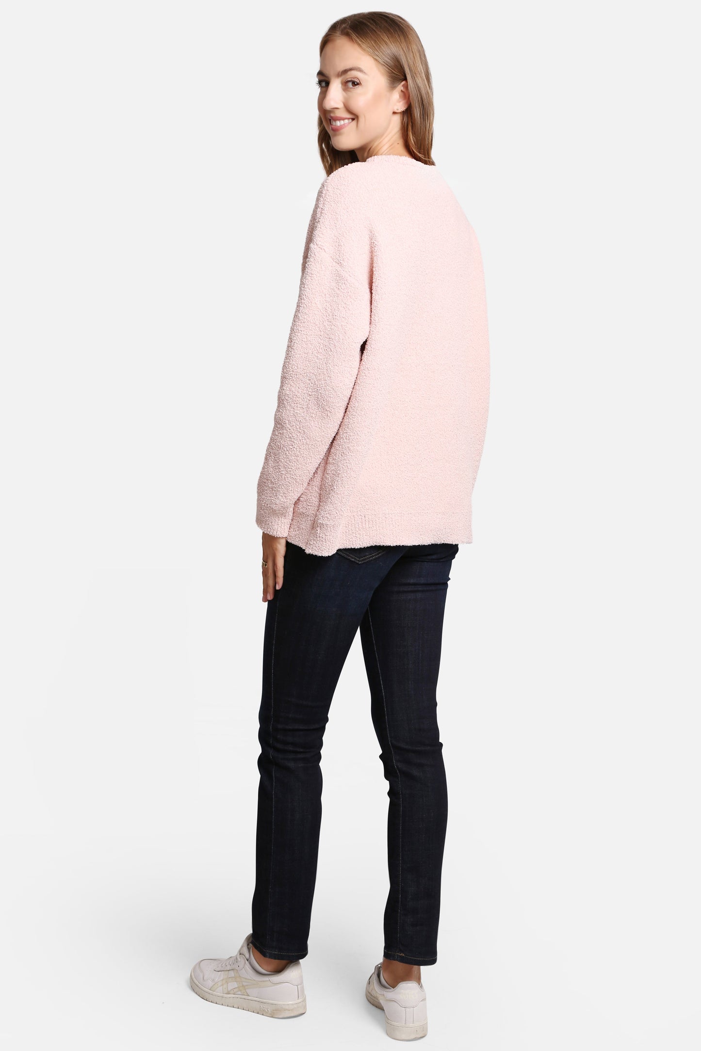 Happy Face Lounge Sweater – Zachte Trui met Smiley Print