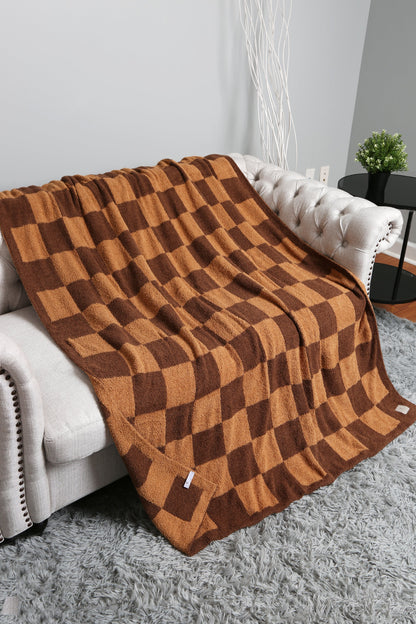 Geruite Luxe Fleece Deken – Zachte Checkered Throw voor Bank & Bed